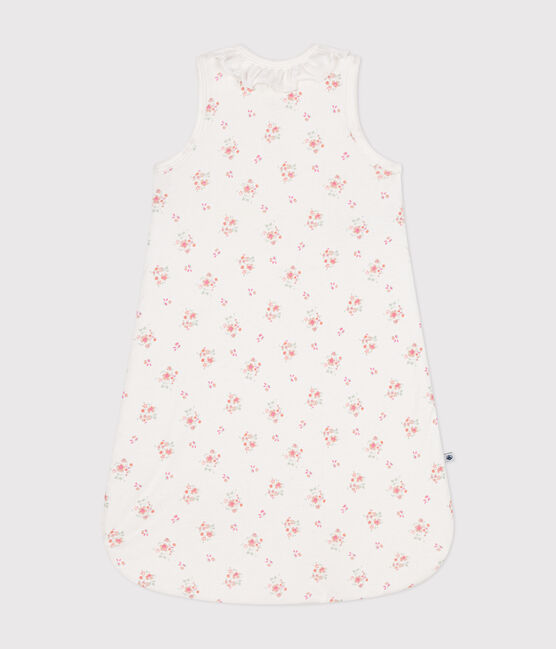 Babies' cotton TOG 1.5 sleeping bag MARSHMALLOW white/MULTICO white