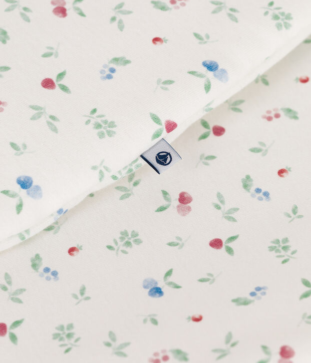Babies' 2 TOG fruit print cotton sleeping bag white/multicolor