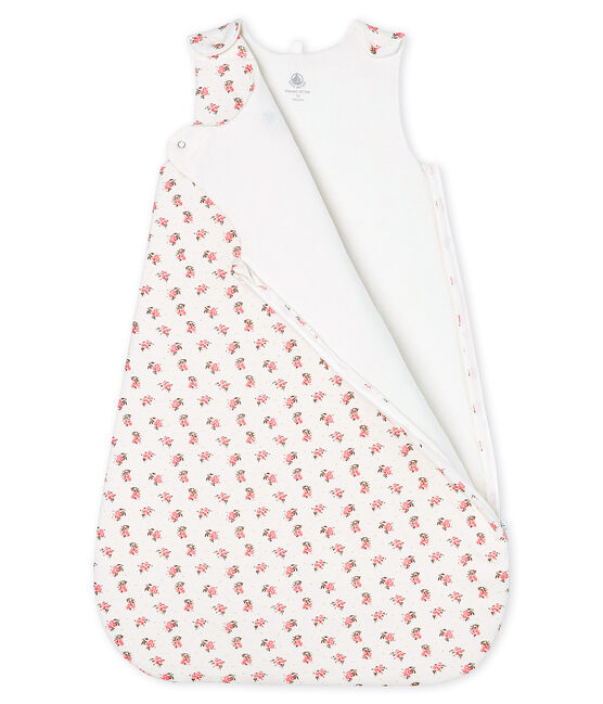 Babies' Velour Sleeping Bag MARSHMALLOW white/MULTICO white