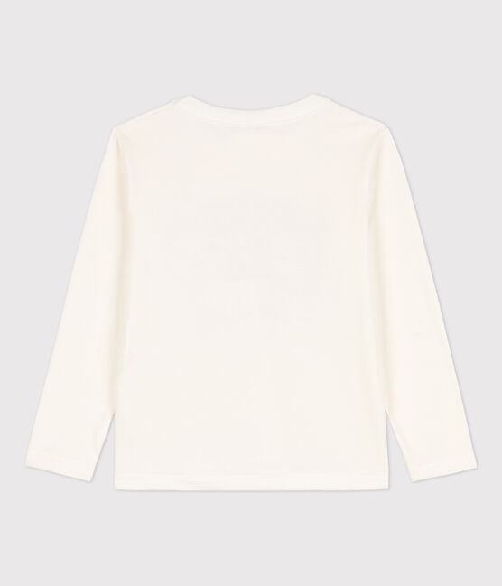 Boys' Long-Sleeved Print T-shirt MARSHMALLOW white