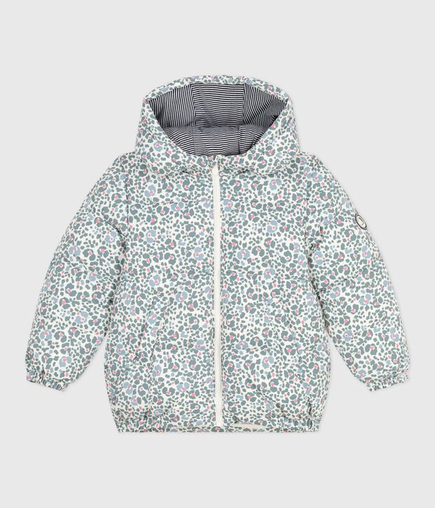 Children's printed puffer jacket Ecru/multicolor