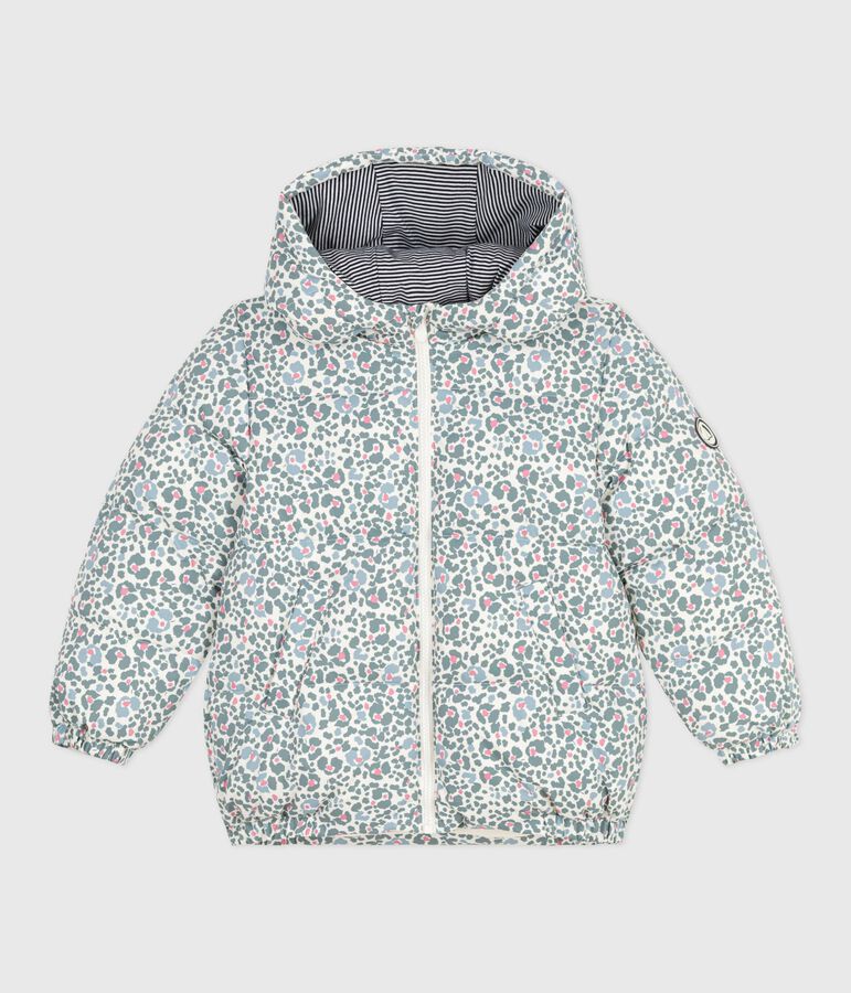 Children's printed puffer jacket Ecru/multicolor