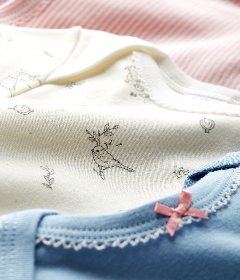 Baby Girls' Short-Sleeved Bodysuit - 3-Piece Set multicolor