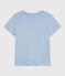 Women's short-sleeved plain cotton T-shirt blue