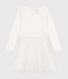Girls' dress in rib-knit and tulle