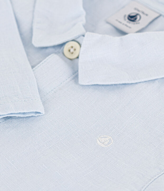 Babies' Linen Shirt blue