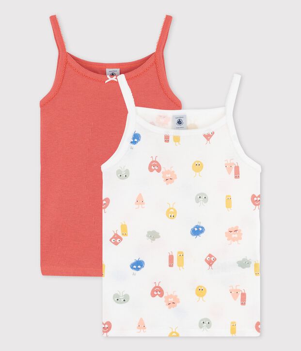 Girls' Feelings Cotton/Lyocell Vest Tops - 2-Pack multicolor