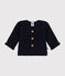 Babies' Moss Stitch Knit Cardigan SMOKING blue