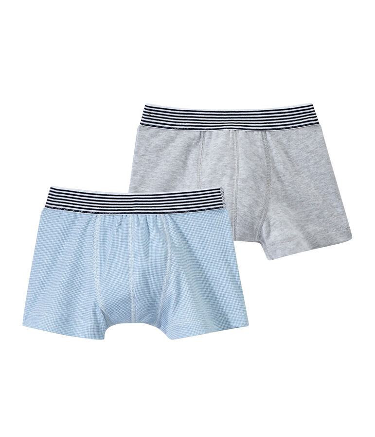 Set of 2 boys' boxers white