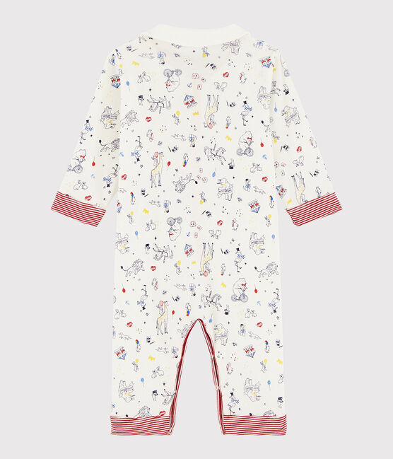 Baby Boys' Footless Ribbed Sleepsuit MARSHMALLOW white/MULTICO white