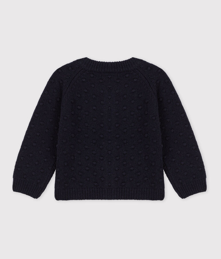 Babies' Wool Knit Cardigan blue