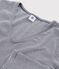 Women's Iconic V-Neck Cotton T-Shirt SMOKING blue/MARSHMALLOW white