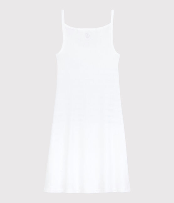 Women's Iconic Strappy Cotton Dress ECUME white