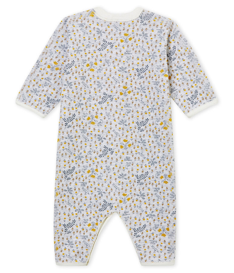 Baby Girls' Ribbed Footless Sleepsuit grey/multicolor