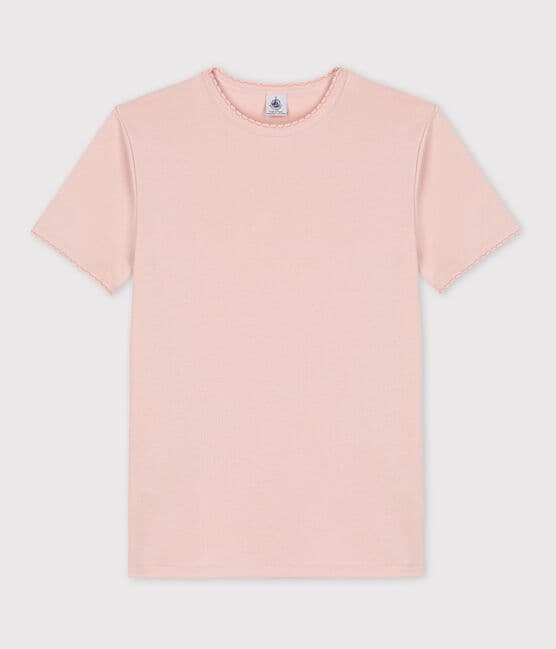 Women's Iconic Cocotte Stitch Cotton T-Shirt SALINE pink