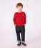 Children's long-sleeved plain cotton T-shirt red