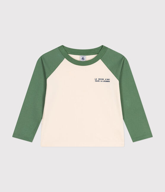 Boys' long-sleeved fine jersey T-shirt AVALANCHE /PALMERAIE