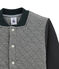 Boy's varsity jacket in double knit houndstooth CAPECOD grey/MARSHMALLOW white