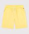 Children's Bermuda shorts in plain cotton yellow