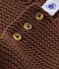 Baby's cardigan in wool and cotton mix BROWN brown