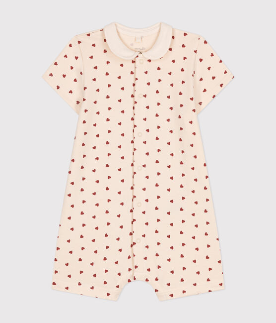 Babies' Lightweight Printed Fleece Playsuit AVALANCHE /FAMEUX