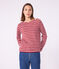 Women's cotton Breton top AMARANTE red/MILK