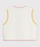 Children's sleeveless plain sherpa cardigan MILK