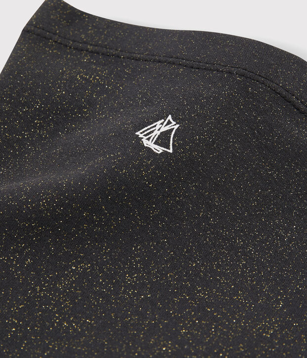 Girls' Jersey Leggings grey/yellow