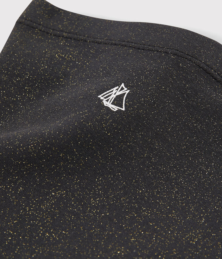 Girls' Jersey Leggings grey/yellow