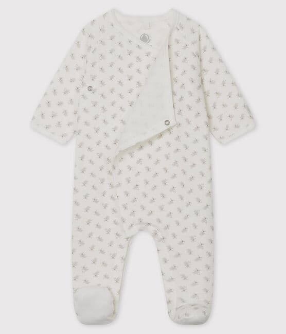 Babies' Bunny Tube Knit Sleepsuit MARSHMALLOW white/MULTICO white