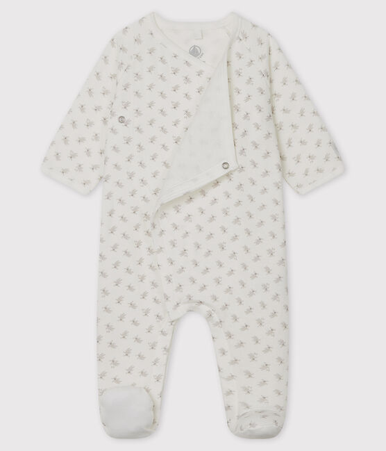 Babies' Bunny Tube Knit Sleepsuit MARSHMALLOW white/MULTICO white