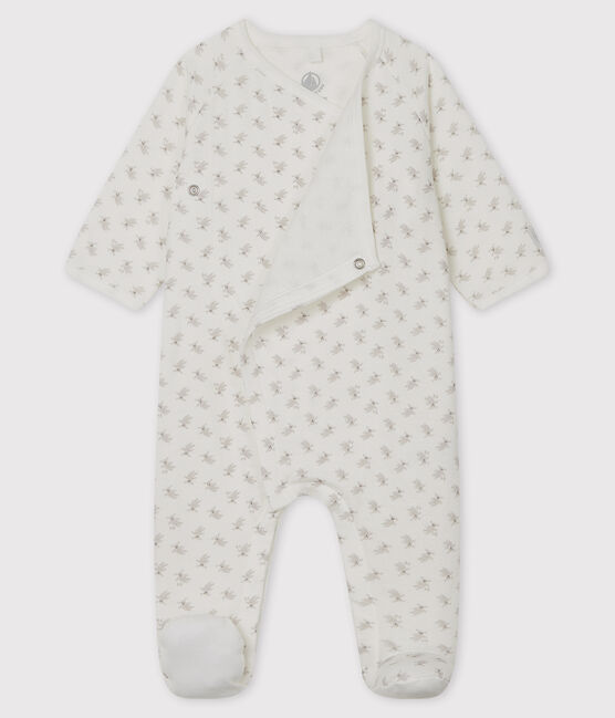 Babies' Bunny Tube Knit Sleepsuit MARSHMALLOW white/MULTICO white
