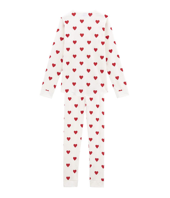 Girls' Pyjamas MARSHMALLOW white/TERKUIT red
