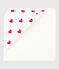Heart Cotton Bath Wrap MARSHMALLOW white/TERKUIT red