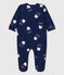 Babies' Organic Cotton Sleepsuit Tajinebanane x Petit Bateau MEDIEVAL blue/MULTICO white