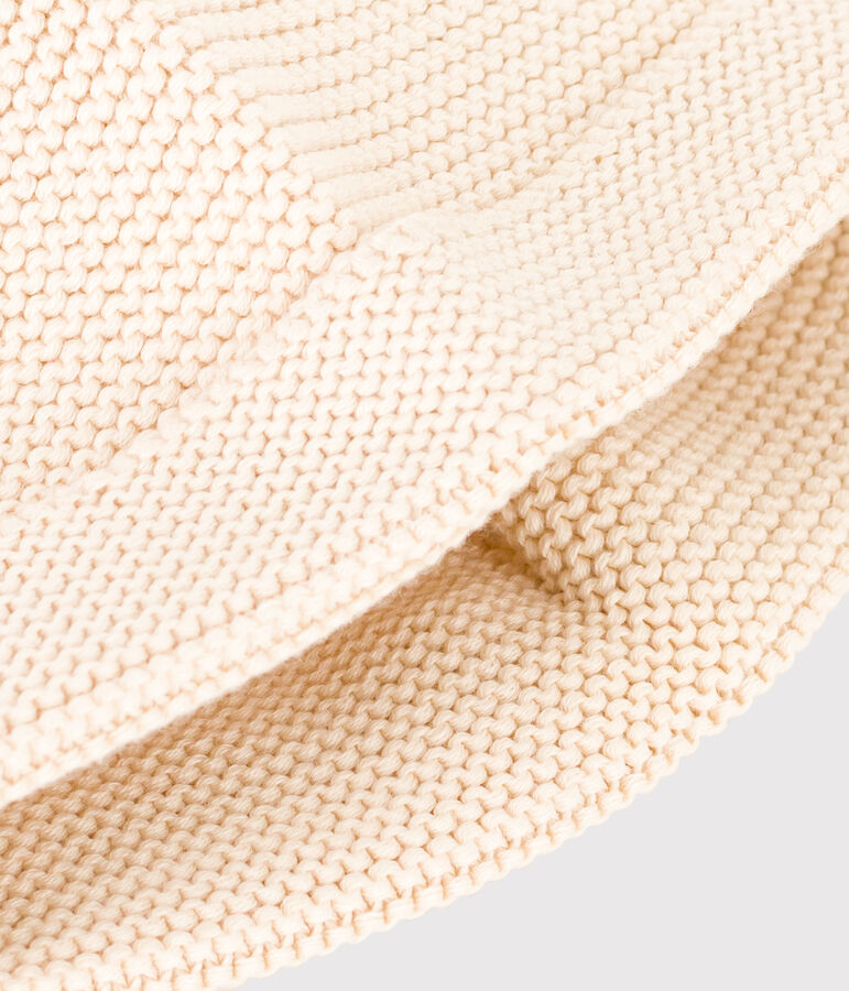Knitted Cotton Hat Ecru