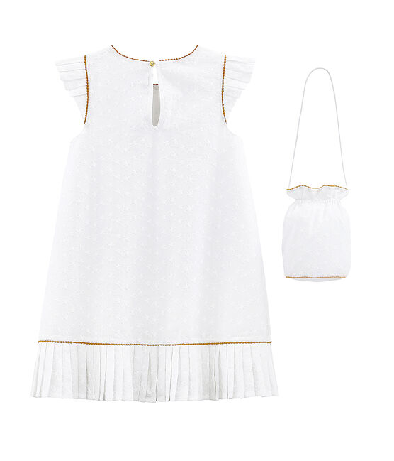 Baby Girls' Special Occasion Dress and Bag ECUME white