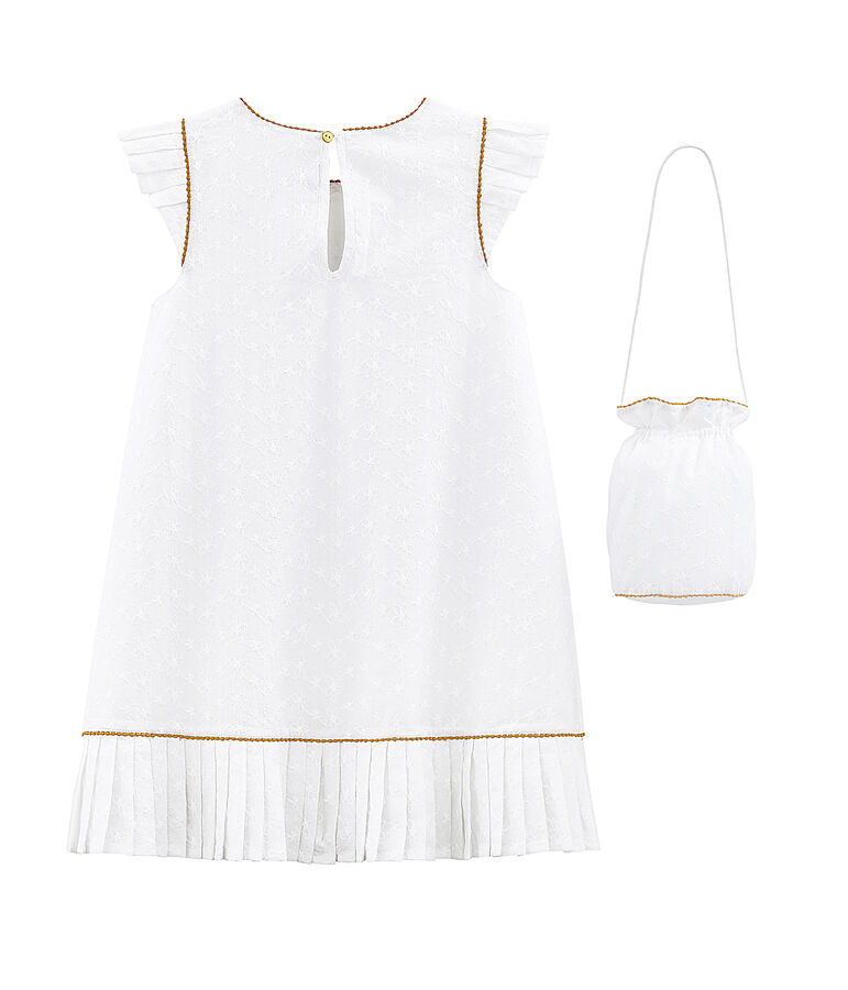 Baby Girls' Special Occasion Dress and Bag white