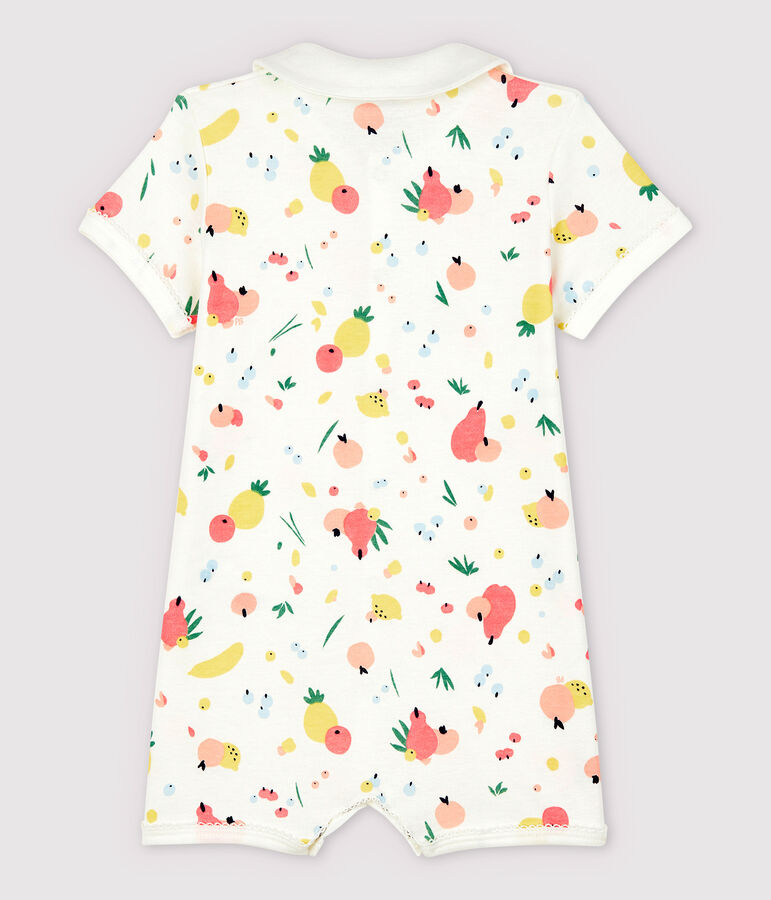 Baby Girls' Fruit Pattern Cotton Playsuit white/multicolor