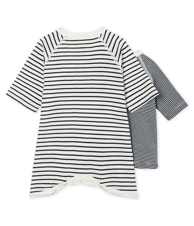 Baby Kimono Bodysuit and Undershirt Set in Rib Knit multicolor