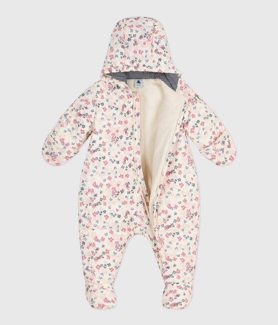 Babies' polyester snowsuit MILK /MULTICO