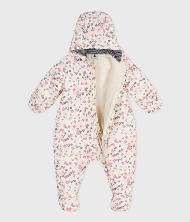 Babies' printed snowsuit Ecru/multicolor