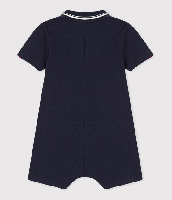 Babies' Cotton Short Playsuit SMOKING blue