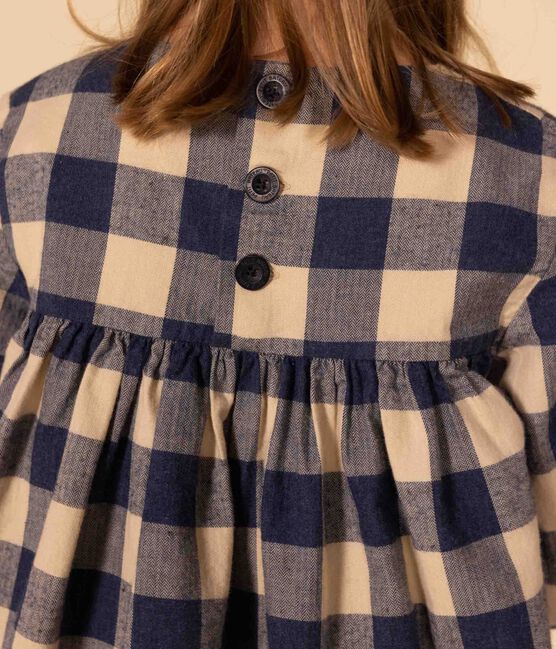 Girls' long-sleeved dress in checked cotton flannel INCOGNITO /AVALANCHE
