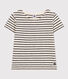 Girls' Stripy Slub Jersey T-shirt