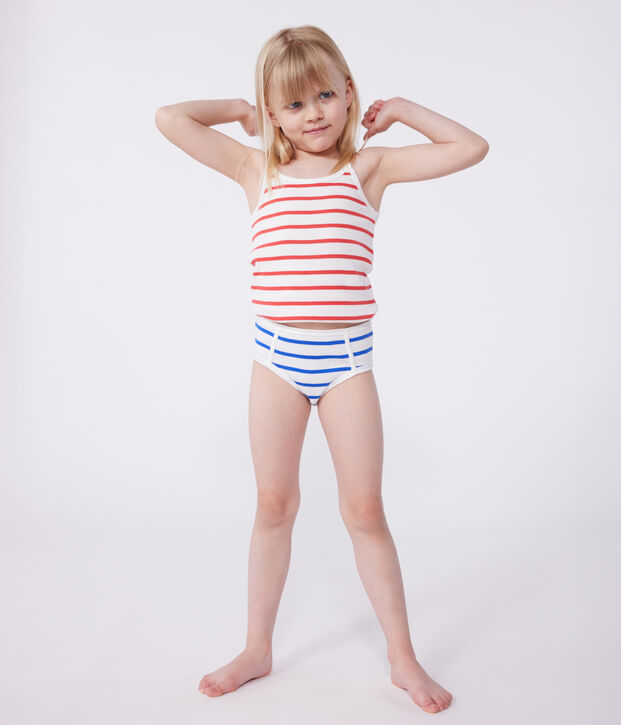 Children's stripy cotton tank tops - 2-pack multicolor