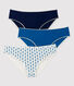 Girls' Graphic Floral Print Organic Cotton and Elastane Briefs - 3-Pack