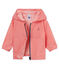 Unisex stripy windbreaker for babies GROSEILLER pink/MARSHMALLOW white