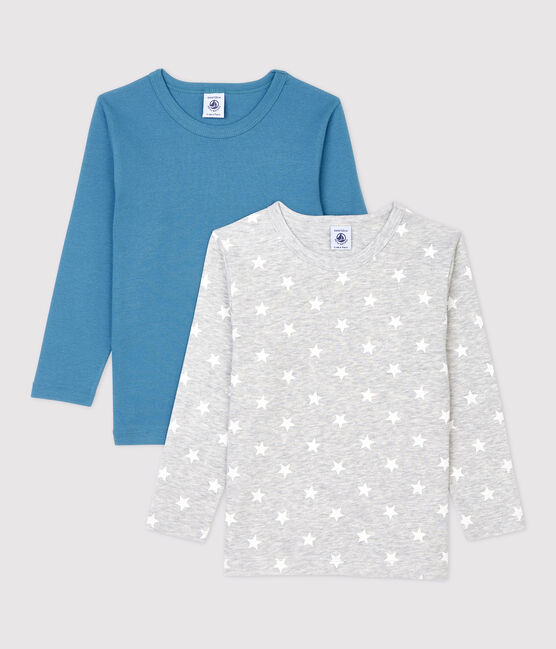 Boys' Star Print Long-Sleeved Cotton T-Shirts - 2-Pack variante 1