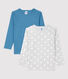 Boys' Star Print Long-Sleeved Cotton T-Shirts - 2-Pack